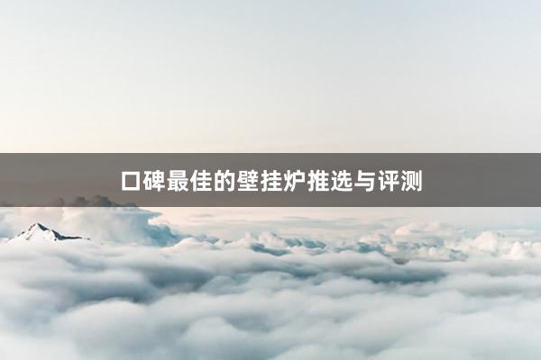 口碑最佳的壁挂炉推选与评测